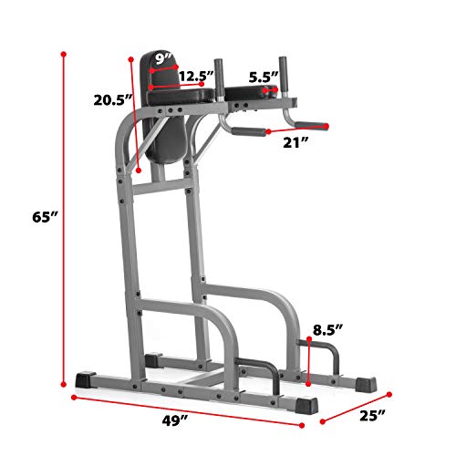 XMark Captain's Chair with Dip Stand and Push Up Station, Commercial