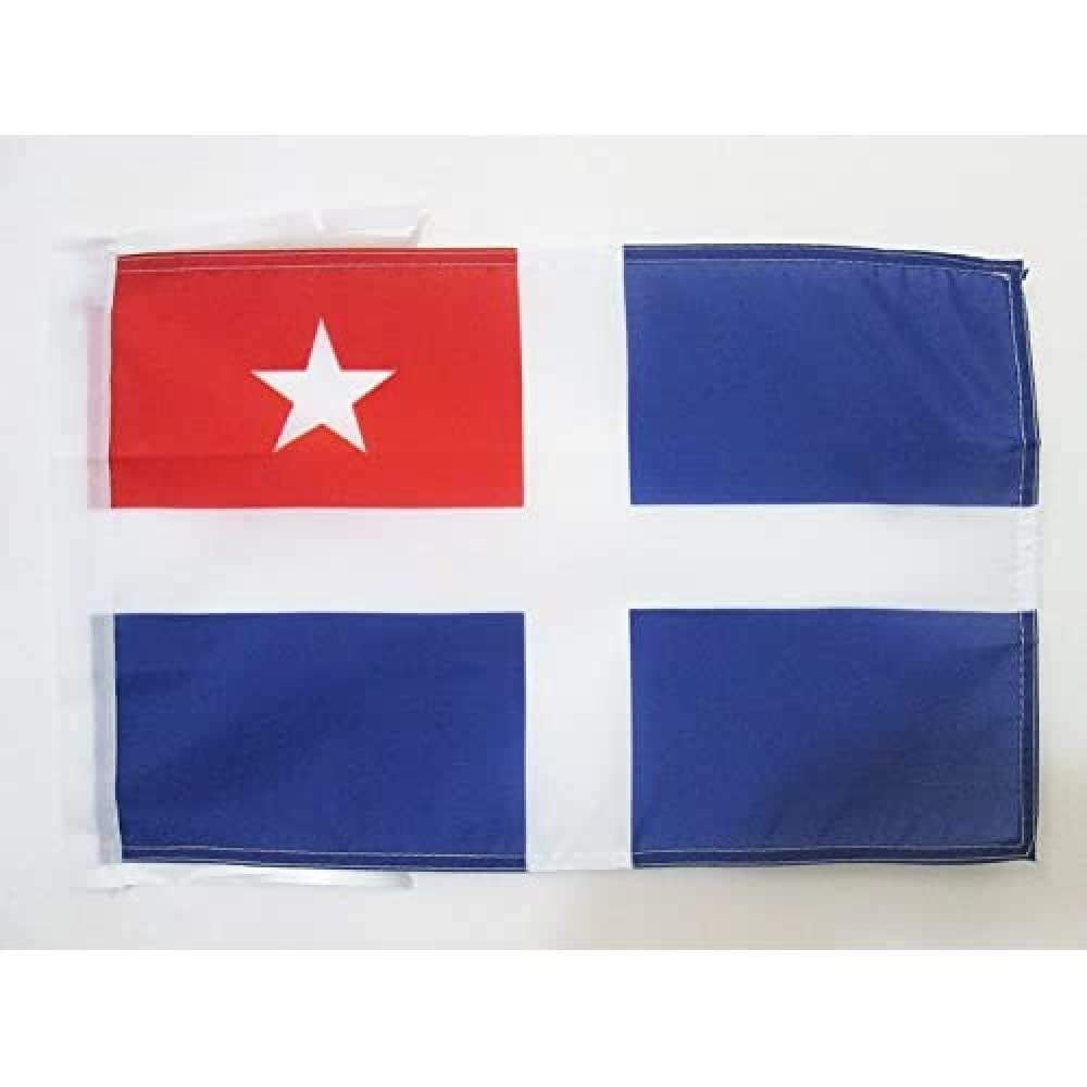 AZ FLAG - Cretan State 1897-1913 Flag - 18'' x 12'' - 100% Polyester Crete Small Banner with Two Cords - Fade Resistant - Vivid Colors - 18x12 in - 45x30 Cm — image 1