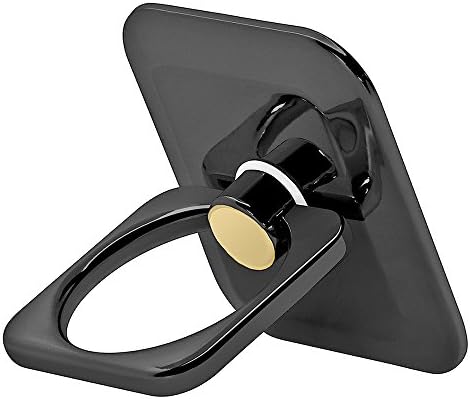 Ring Grip 360 Phone Holder Phone Stand for Smartphones and Tablets - Universal use including the iPhone 6S, Samsung Galaxy S5 S6 Edge iPad &amp; All Other Models Black