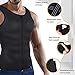 Underwear Men Shirt Tight Tank with Top Upper Back Support Brace Tummy Trimmer Body Shaper Slim Vest (Black with Hook, 3XL)
