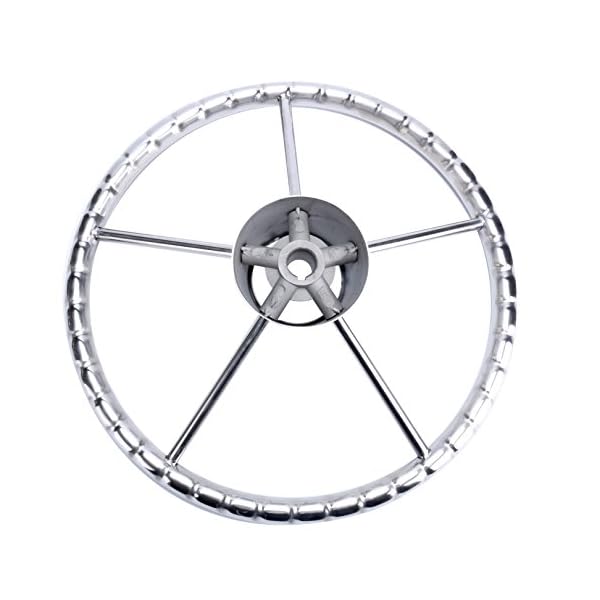 Amarine-made13-12-Inch-5-spoke-Destroyer-Style-Stainless-Boat-Steering-Wheel