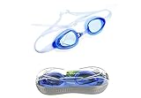 Alpha Athletica Swim Goggles Kids-Waterproof Leak Free Lenses-Adjustable Strap -Anti Fog Technology -Perfect Swimming Goggles For Youth, Junior Boys and Girls, Teens -Includes Hard Protective Case