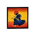 INDRICO-Handmade-3D-Tribal-Art-Clay-Wall-Hanging-Decor-for-Living-Room-MDF-Multi-Color-Pack-of-3