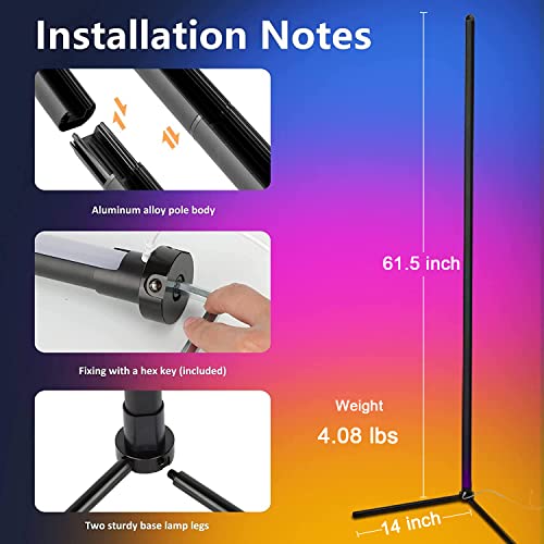 TOCLL LED RGB Floor Lamp (a Little More Expensive,Much Better) 61.5