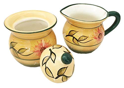 Country Sunflower Sugar and Creamer Set