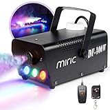 Fog Machine, Miric Smoke Machine Portable with LED Lights Equipped with Wired and Wireless Remote Control for Party, Christmas, Halloween and Weddings (400W)