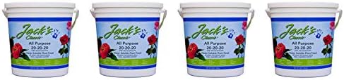 J R Peters Inc (52064) Jacks Classic No.4 20-20-20 All Purpose Fertilizer (Fоur Paсk)