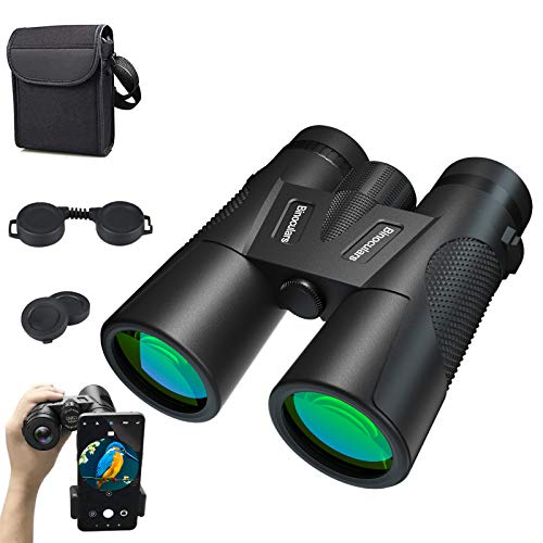 Fernglas 12 * 42 wasserdicht, Fernglas mit Nachsicht, Faltbares langlebiges Fernglas BAK4 FMC und Weitwinkelokular…