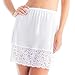 Ilusion 2069 - Women's Daily Comfort Lace Trim Half Slip Skirt - White, Medium 18