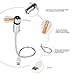 Nasuo Portable USB Fan with Led Clock, LED Light Display Time, Mini Gooseneck Fan for laptop and PC-Green Light in Office Room Camping