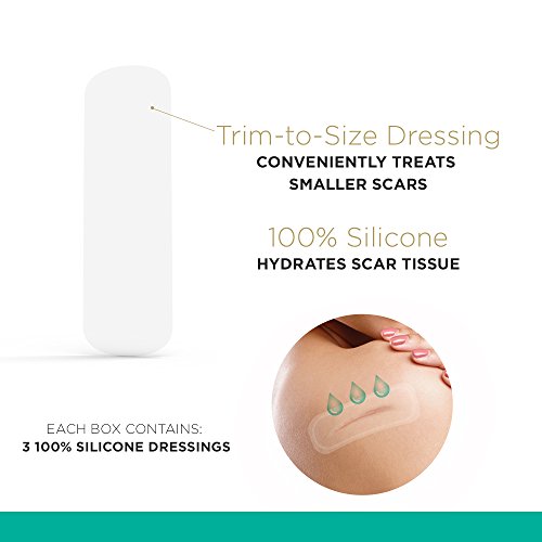 Embrace Minimize Silicone Scar Sheets for Old Scar Treatment, Cut-to-Size (4.7"), 3 Ct., 30 Day Supply
