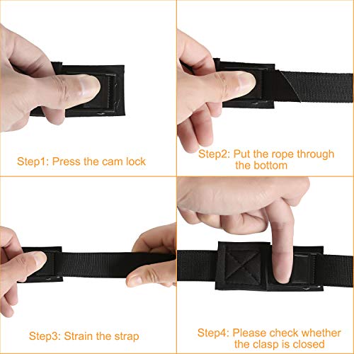 10ft Tie Down Straps, 1 inch Heavy Duty Lashing Straps up to 800lbs