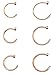 18G - 22G Rose Gold Plated Surgical Steel Basic Body Piercing Hoop Nose RingsChoose Gauge & Diameter