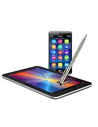 UROPHYLLA - Lápiz capacitivo universal 2 en 1 para iPad, iPhone, Samsung, HTC, Kindle, tableta, todos los dispositivos de pantalla táctil capacitiva (5 negros, 5 plateados), Multicolor