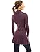 PattyBoutik Women Cowl Neck A-Line Tunic Sweater (Dark Purple Small)