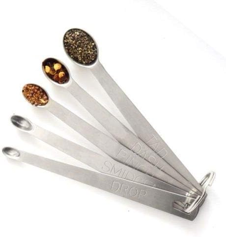 MiLanNuo 3080 Stainless Steel 5pc Mini Measuring Spoon Set