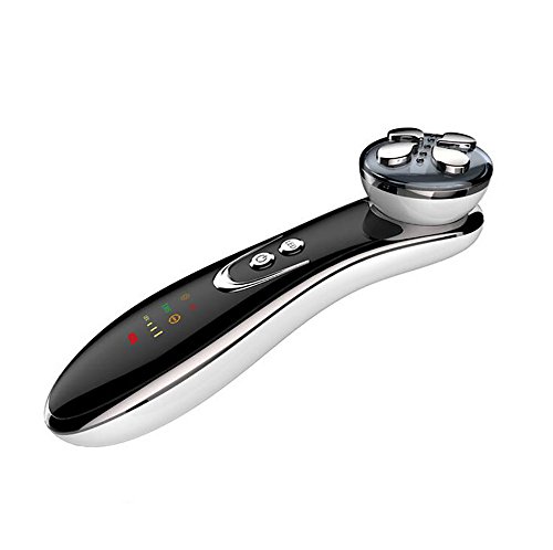 LED Sonic Facial Massager Ultrasonic Hot and cold for Anti-wrinkle Tightening Beauty Microcurrent Handheld RF Radio Frequency Photon Light Acne Treatment Galvanic Device Salon & Home Personal Professi