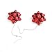 VK Accessories 1 Pair Dangle Earrings Red Large Bow Earrings for Womens, Girls Christmas Theme Gift Earring Hook Style Thanksgiving Day Earring Pendant(Red)
