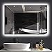 H & A Hans & Alice Led Backlit Mirror，36'' x 28'' Bathroom Wall Mirror with Light–Dimmable, Anti Fog Touch