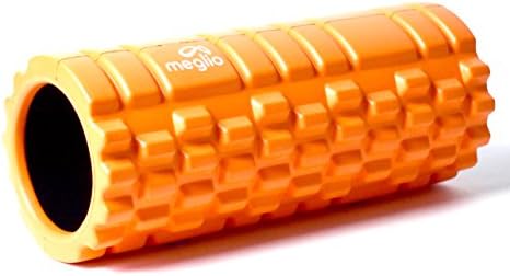 Grid Foam Roller for Muscle Massage - Ideal for Deep Tissue Massage and Myofascial Release - Perfect for Fitness, Rehabilitation, Yoga & Pilates Muscle - Includes Exercise Guide