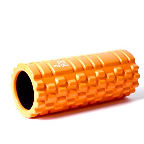Grid Foam Roller for Muscle Massage - Ideal for Deep Tissue Massage and Myofascial Release - Perfect for Fitness, Rehabilitation, Yoga & Pilates Muscle - Includes Exercise Guide