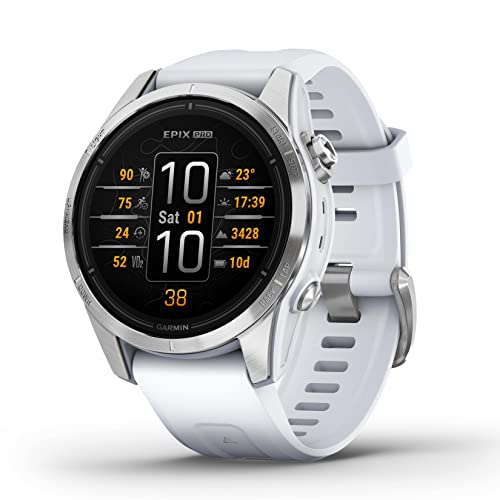 Garmin EPIX PRO 42mm – GPS-Multisport-Smartwatch mit brillantem 1,2“ AMOLED-Display und Touch-/Tastenbedienung. TOPO-Karten, 60 Sport-Apps, Music, Pay, bis zu 10 Tage Akkulaufzeit