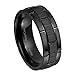 3 PCS 8mm Black Silver Gold Brick Pattern Style Wedding Band Ring, Nickel Free, Cobalt Free!