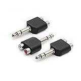 ZJKJHJY 3pcs 1/4" 6.35mm/6.5mm Stereo Male to Dual