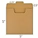 100 Pack Kraft Paper CD Sleeves, Ishua Retro DVD Envelopes 5'' x 5''(12.8 x 12.8 cm) Blank CD Paper Cardboard CD Paper Storage Holder Covers CD Packaging Bags Box Media Cases (Brown)