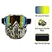 PP PICADOR Motorcycle Goggles Removable Face Mask, Detachable Motocross Dustproof UV Protective Sports Goggles for Dirt Bike, Road Racing, ATV Helmet,Adult,Youth(Camouflage)