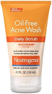 Neutrogena Oil-Free Acne Face Scrub, 2% Salicylic Acid Acne Treatment, Daily Face Wash to Prevent Breakouts, O