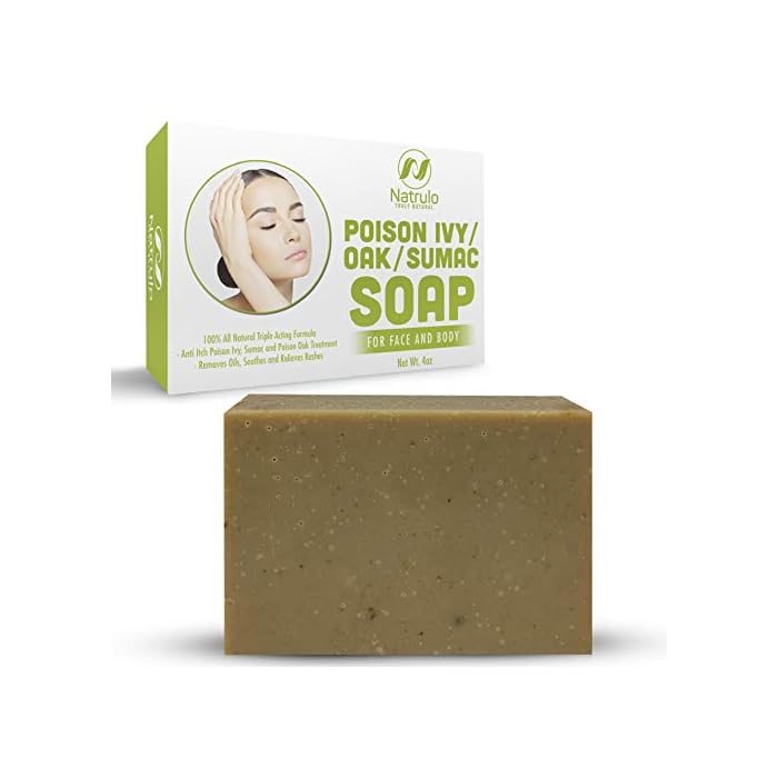 Natrulo Poison Ivy Soap Bar - All Natural Poison Ivy Treatment - Anti-Itch Skin Cleanser Bar for Poison Ivy, Poison Oak…