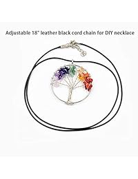 JOYA GIFT llavero hecho a mano con piedras de cristal naturales con árbol de la vida