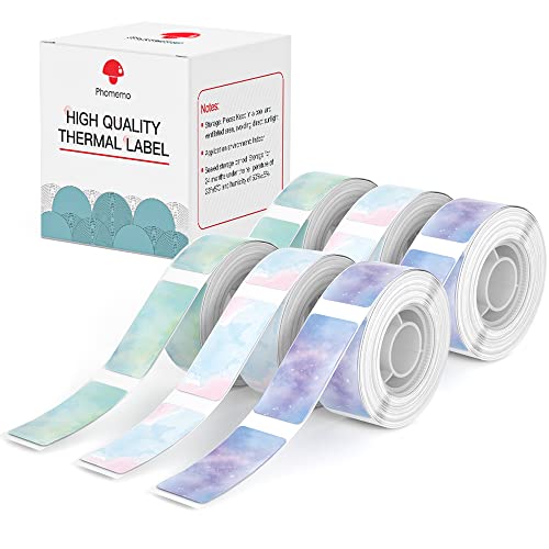 Phomemo D30 Label Maker Tape, Black on Colorful