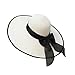 Yshare Women Big Bowknot Straw Sun Hat Floppy Foldable Roll up UV 50+ Beach Cap (Color-2)