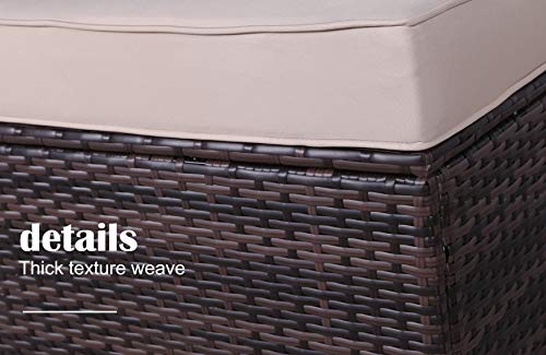 image for HTTH Modern All Weather Outdoor Patio Garden Backyard Furniture Wicker