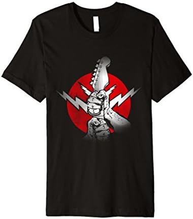 Mens ELECTRIC GUITAR -guitarist rock and roll heavy metal T-shirt Large Black