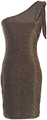 HaboZoo Womens One Should Bodycon Evening Party Mini Dress Gold