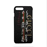Elegant Luxury PU Leather Monogram Logo Design Pattern Cover Case iPhone 7 8 7 Plus 8 Plus X - Black (for iPhone X)