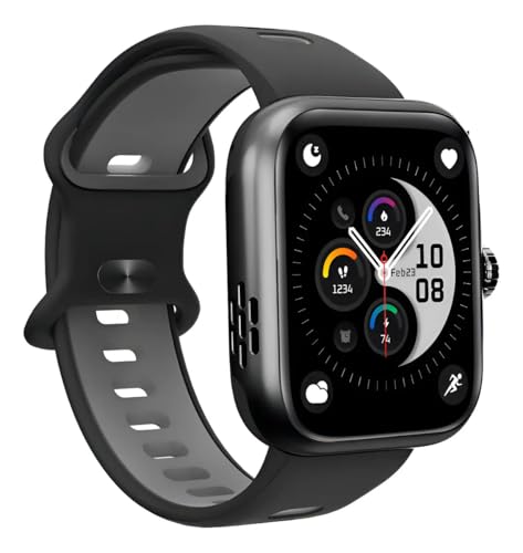 Smartwatch Action com GPS Integrado, Alexa integrada, Tela AMOLED, Resistência 3ATM, A prova d'água, Fitness e Notificações Inteligentes Pulseira Respirável (Preto)