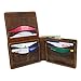Hanks Belts Deluxe Bison Bifold Wallet With ID Window - Rich Brown