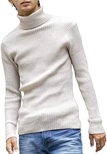 Amazon エーエスエム A S M メンズ ニット セーター ミックス ワイド リブ スキニー タートルネック ニット 02 53 7132 セーター 通販