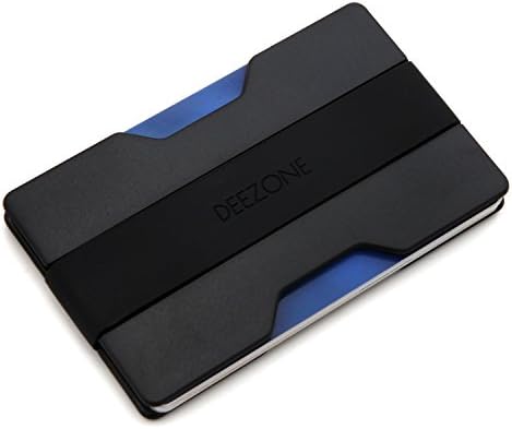 Slim Wallet - Minimalist Wallet Front Pocket Money Clip &amp; Credit Card Holder - Black