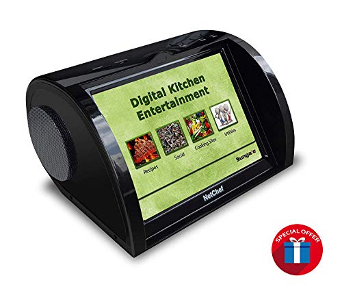 Internet Radio with Hi-Fi Speakers, 8” HD Touch Panel, Audio Book, 15K+ Radio Stations, Streaming Videos, Movies, Music, Auto Wi-Fi, Social Media, Recipes, More Features & Functions