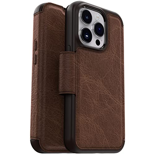 OtterBox iPhone 14 Pro (ONLY) Strada Series Case - Espresso (Brown), Card Holde…