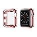 Toosunny for Apple Watch 3 Case Soft Plated TPU Screen Protector All-Around Protective Case High Defination Clear Ultra-Thin Cover for Apple iwatch 42mm Series 3 Series 2 Series 1 (Rose Gold, 42mm)
