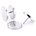 Joybeauti 12mm Stainless Steel Tapers Cheater Faux Fake Ear Plugs Gauges Stud Earrings Pack of 2 Pairs (Black & Steel)