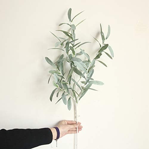vijTIAN Fake Artificial Olive Leaf Green Plant Branches Garland Party Home Vase Decor Suitable for Simulation Plant Wall Materials, Home Furnishings (Green)