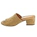Nature Breeze FG73 Women's Slip On Chunky Block Heel Mule Sandals