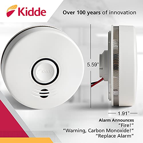 Kidde Wireless Hardwired Smoke Detector, 10Year Battery Backup, Voice